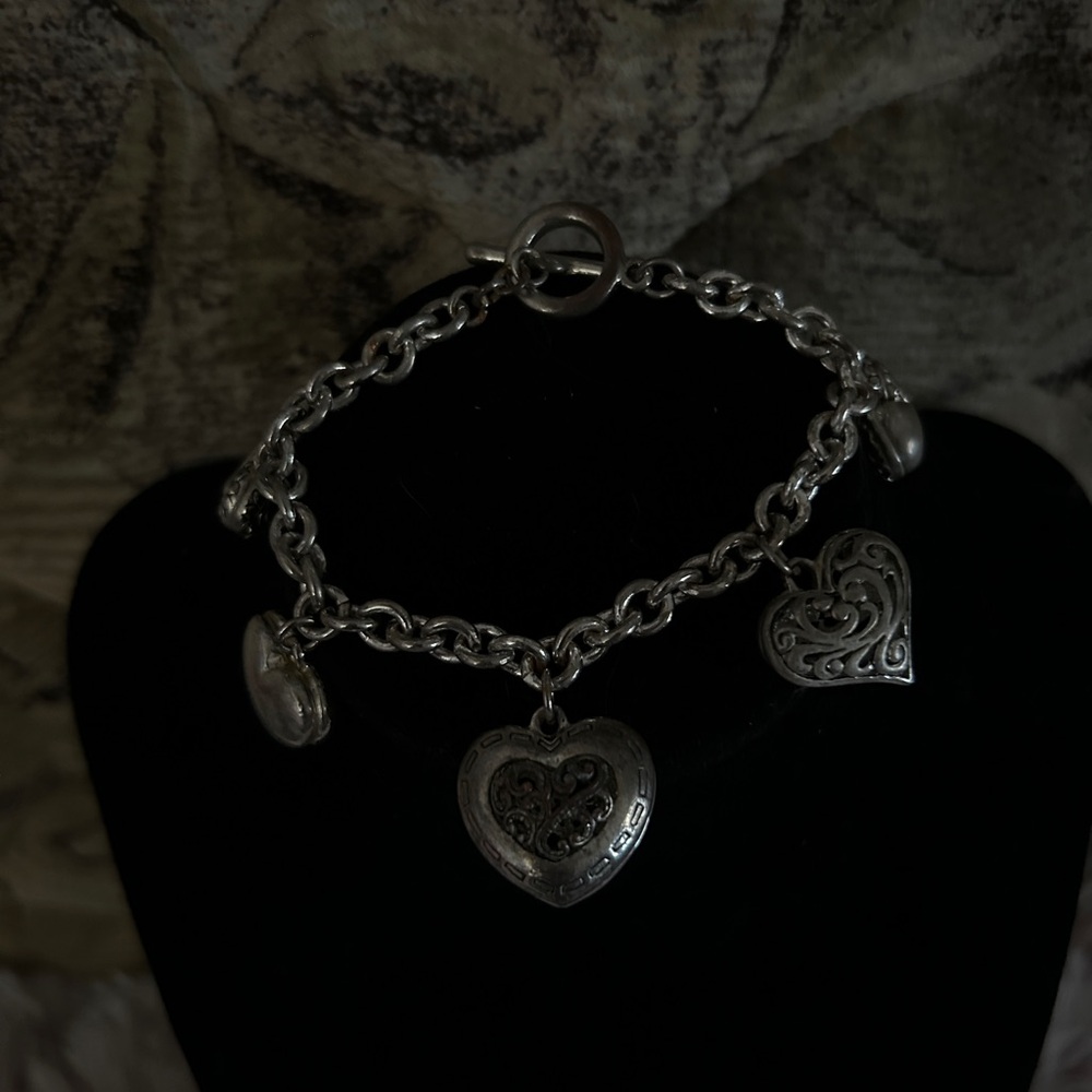 Silver Heart Charm Bracelet
